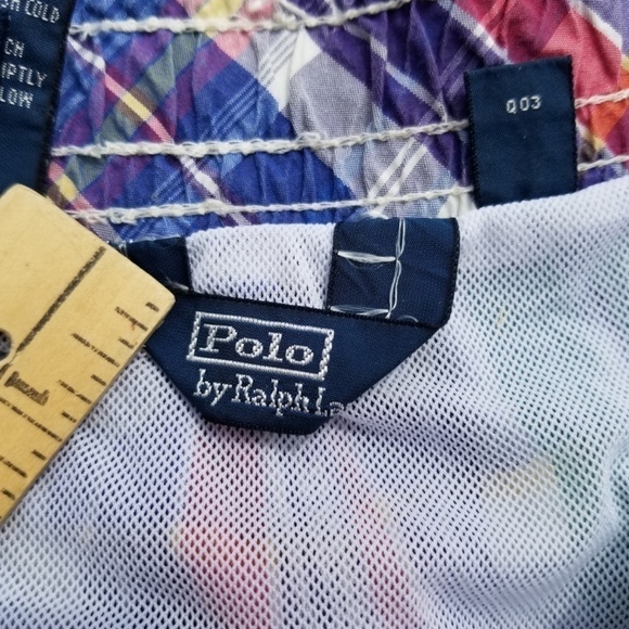 POLO RALPH LAUREN- Mens Size Large/Tall LT Plaid Swim Trunks Lined Board Shorts - Picture 5 of 14